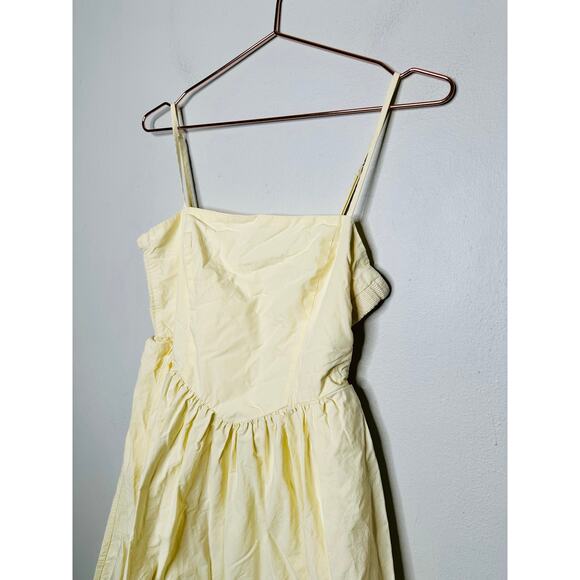 RONNY KOBO Yellow 100% Cotton Sleeveless Corset Midi Dress size 6 - Picture 6 of 16